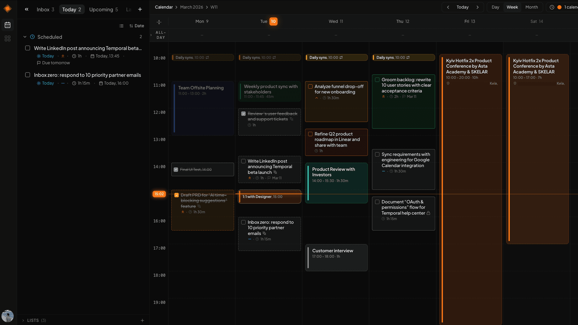 Temporal — AI-Powered Calendar